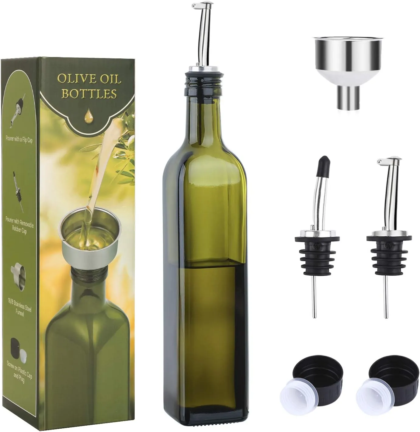 Glass Olive Oil Bottle Dispenser