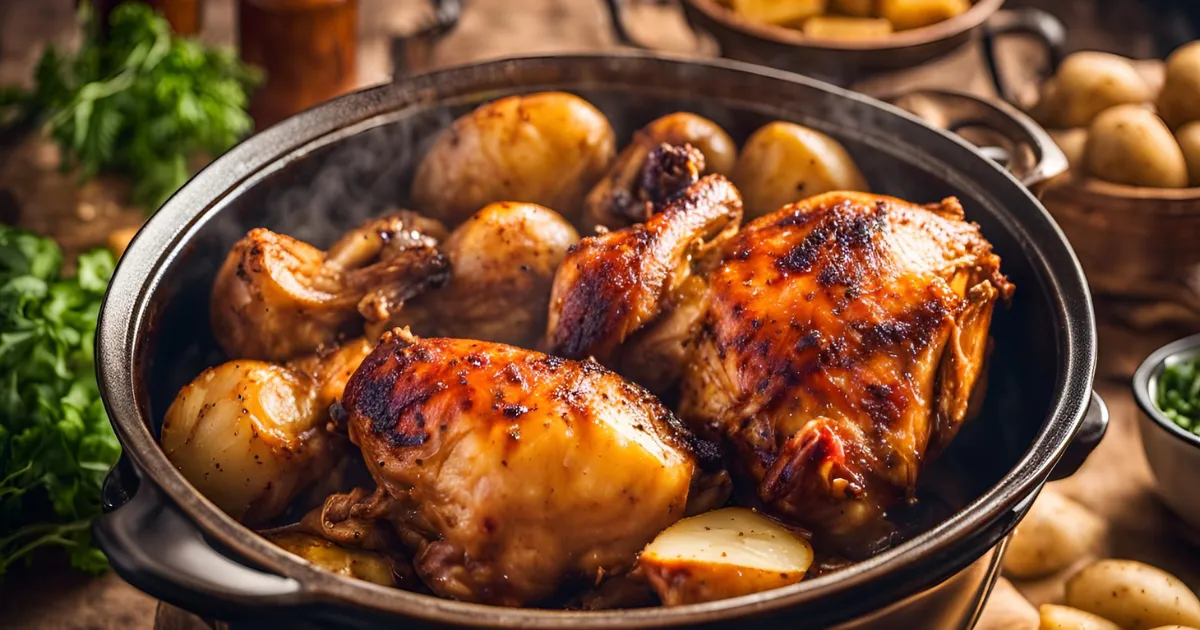 BBQ chicken and Potatoes