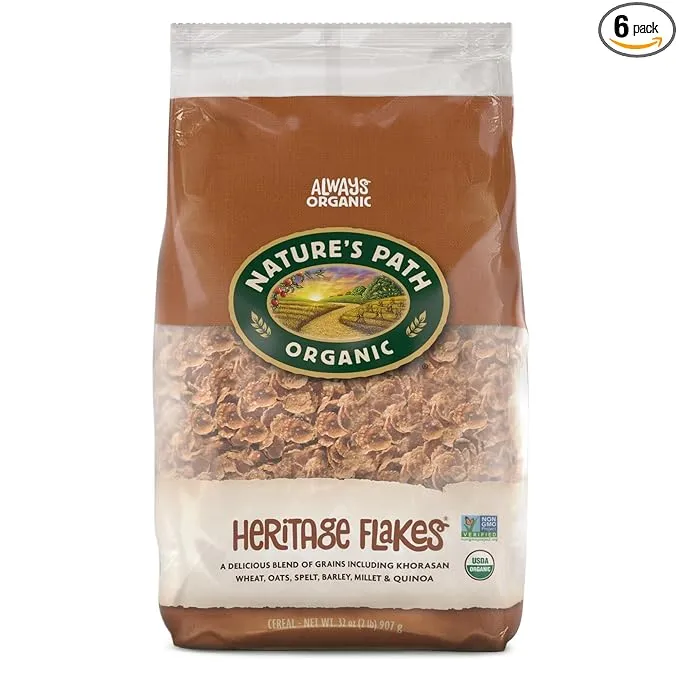 Whole Grain Cereals:Nature's Path Organic Heritage Flakes